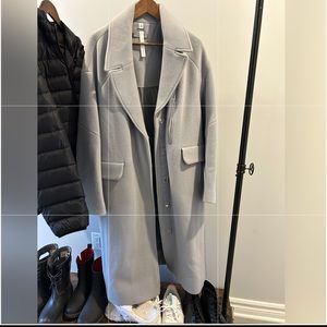 Lululemon long grey wool coat